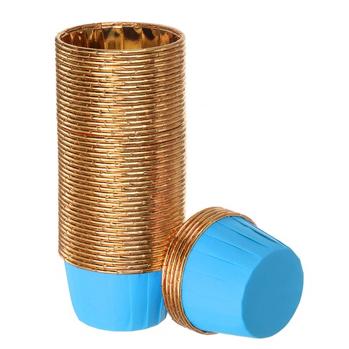 Blu oro cupcake - cupcake, coppette,50pz